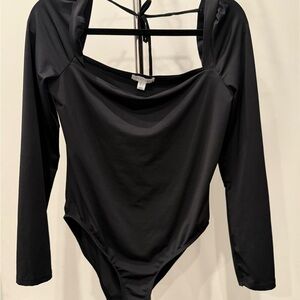 Topshop Black Long Sleeve Top
